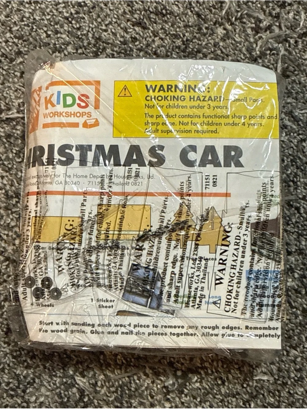 New Home Depot Kids Workshop Christmas Car with Pin